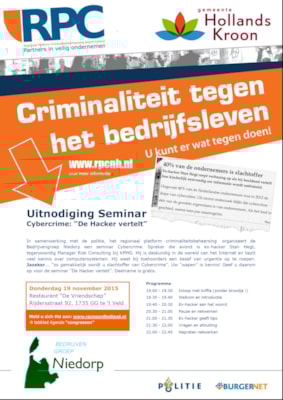 Uitnodiging Cybercrime avond