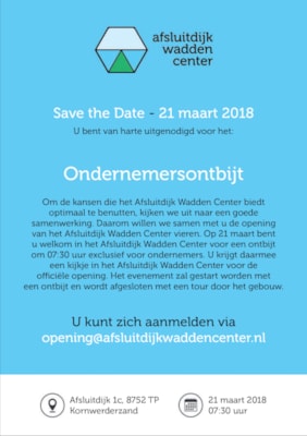Opening afsluitdijk wadden center