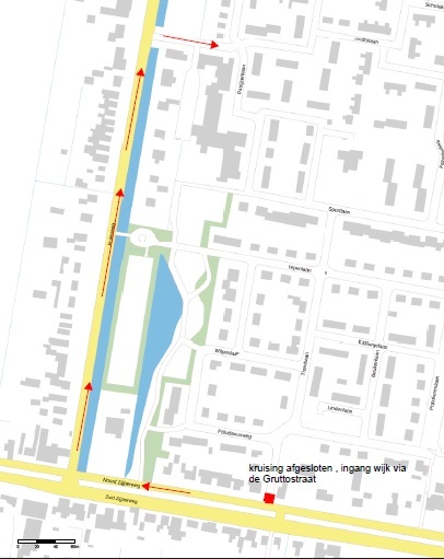 Afsluiting kruising Trambaan - Noord Zijperweg Wieringerwaard van 23 april tot 26 april