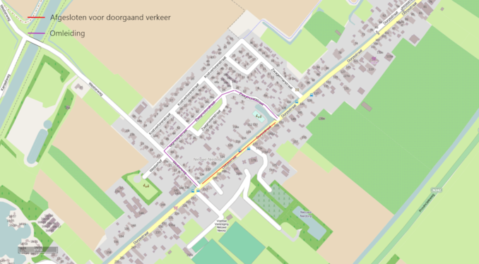 Omleiding Dorpsstraat Nieuwe Niedorp
