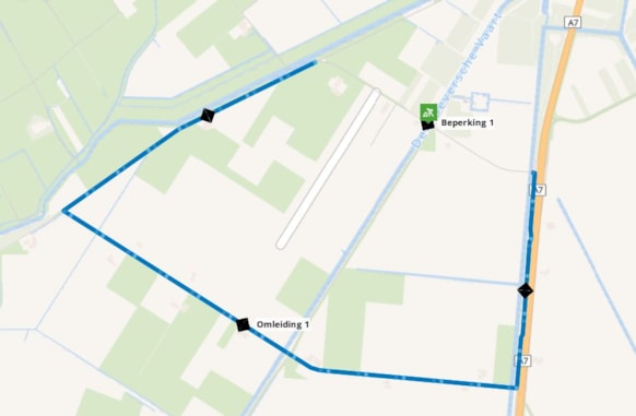 Omleiding Slootdorp Hippolytushoeverweg