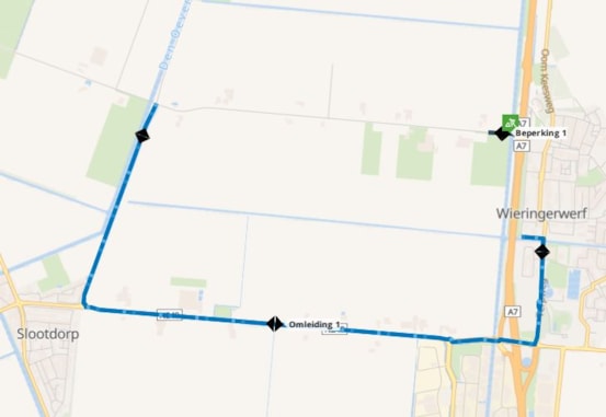 Omleiding Slootdorp Wierweg