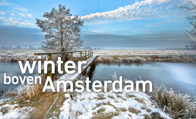 Winter boven Amsterdam