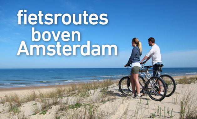 Fietsroutes boven Amsterdam