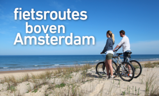Fietsroutes boven Amsterdam