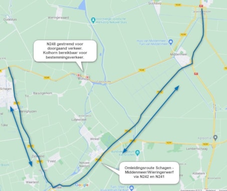 Omleiding Afsluiting N248 Kolhorn