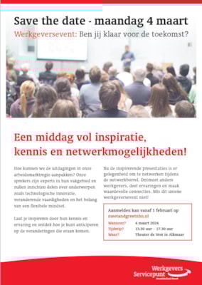 Save the date WerkgeversServicePunt