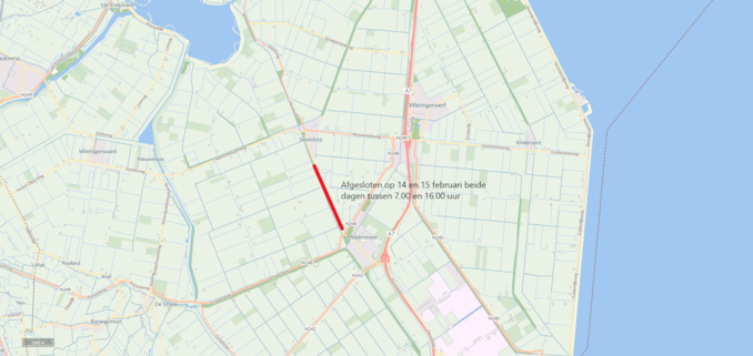 Overzicht afsluiting Zuiderzeeweg