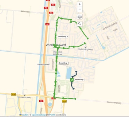 Wegwerkzaamheden Dorsmolen Wieringerwerf