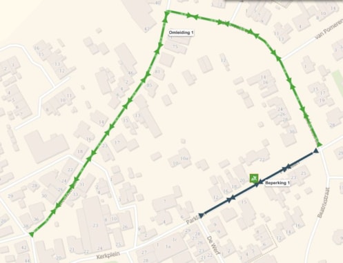 Omleiding Parklaan Hippolytushoef